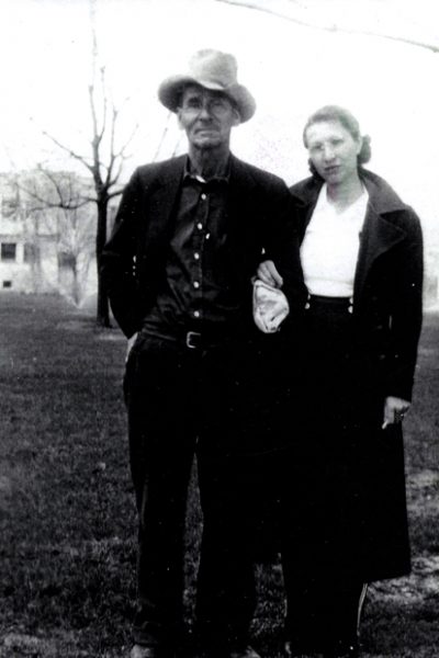 My paternal grandmother, Pearl Clara Spears, with her father Amos, c. late 1930s/early 1940s.